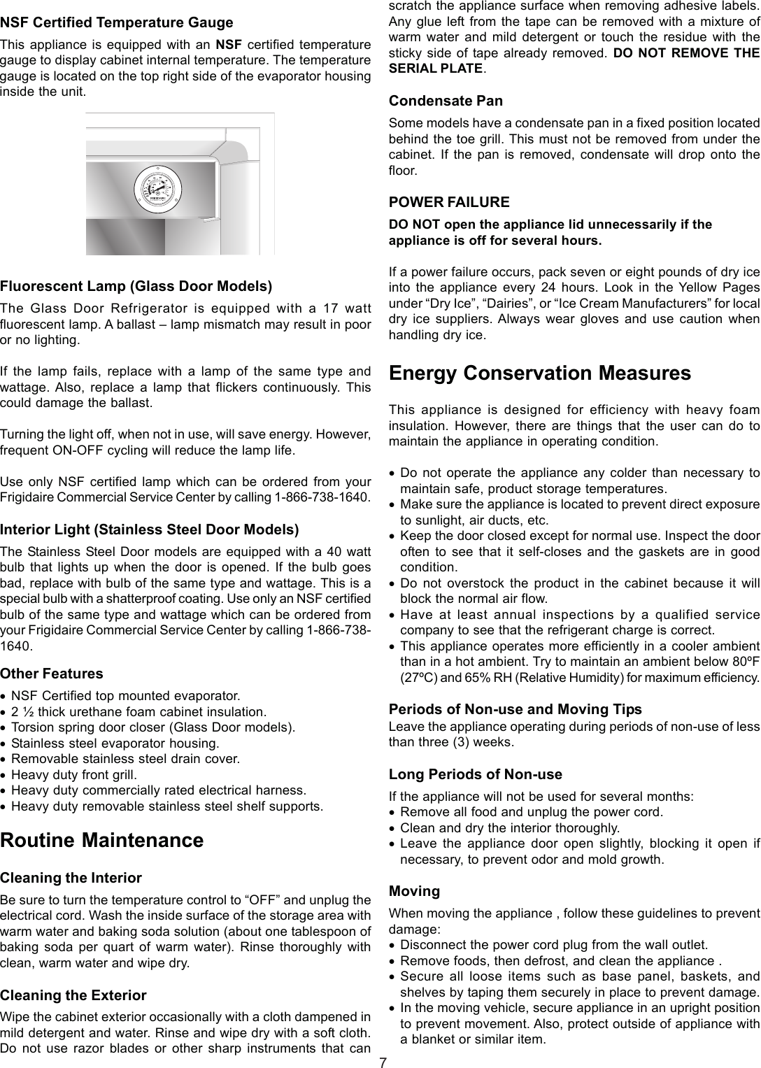 Page 7 of 11 - Frigidaire GLASS DOOR REFRIGERATOR 297068500 User Manual  To The 694005d6-a109-4e75-afda-e8bf1263caf4