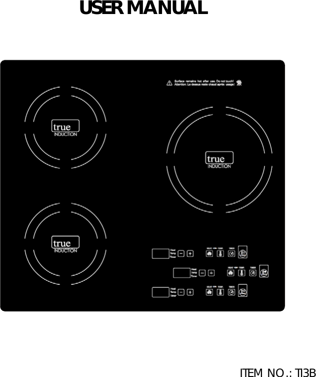 Fruto Ti3b Induction Cooktop User Manual Ti3b Ok