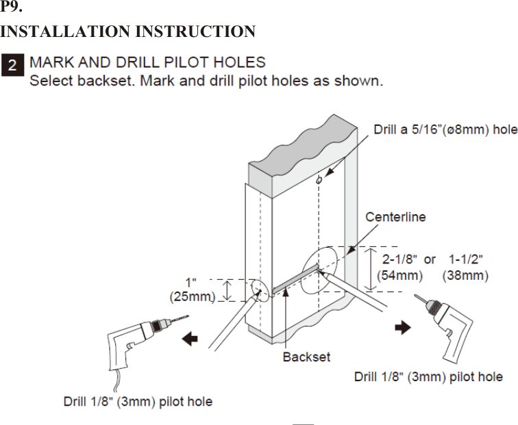 P9.   INSTALLATION INSTRUCTION 