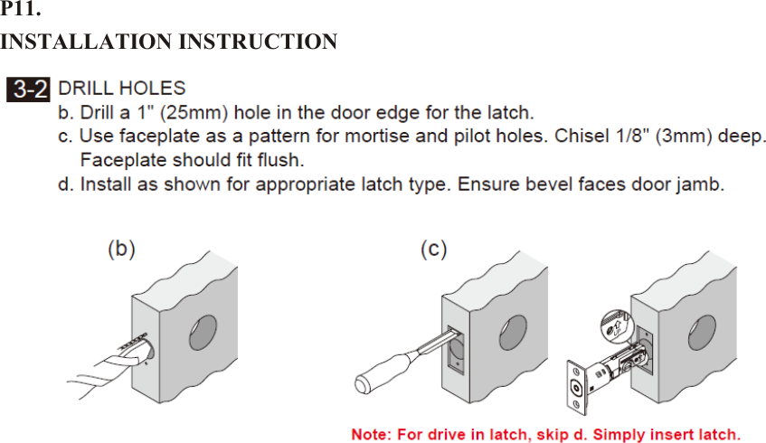 P11. INSTALLATION INSTRUCTION                          