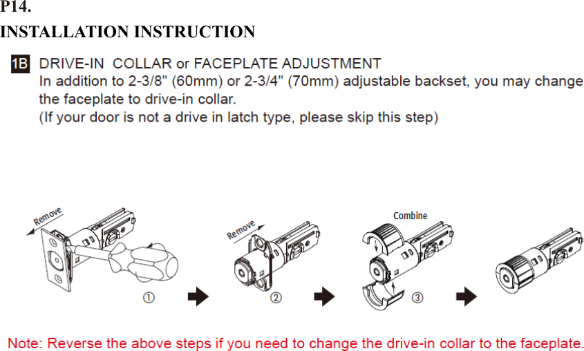 P14. INSTALLATION INSTRUCTION                          