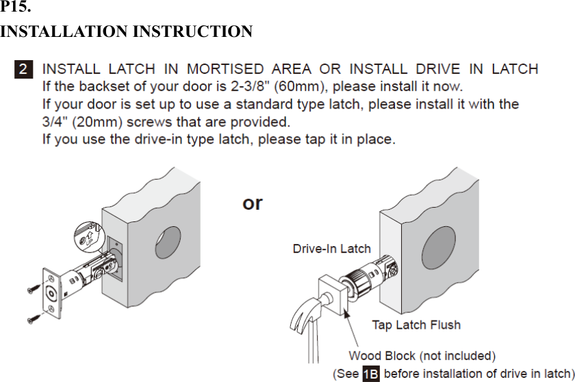 P15. INSTALLATION INSTRUCTION                        