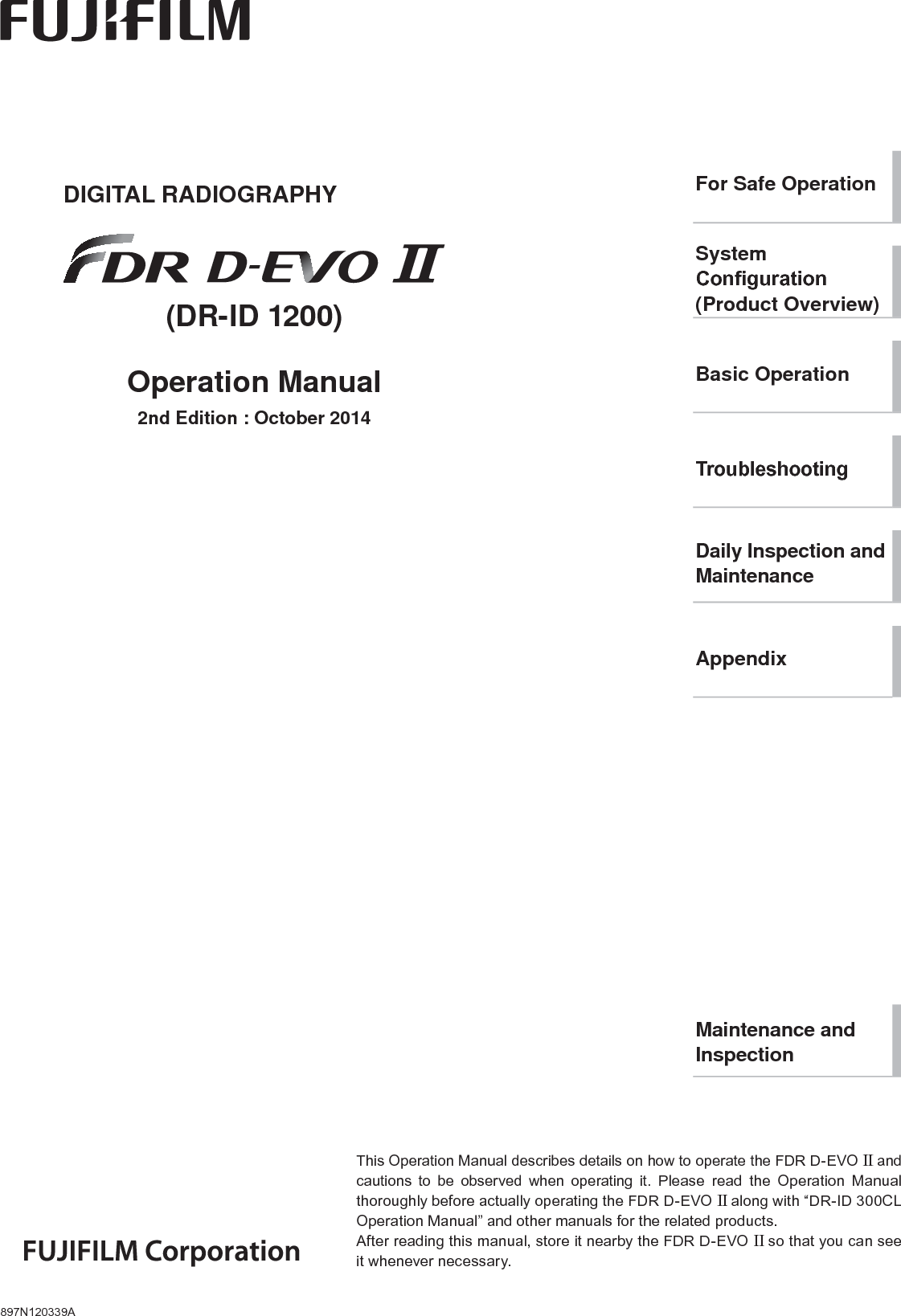 ii FDR D-EVO II Operation Manual    897N120339A