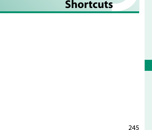245 Shortcuts