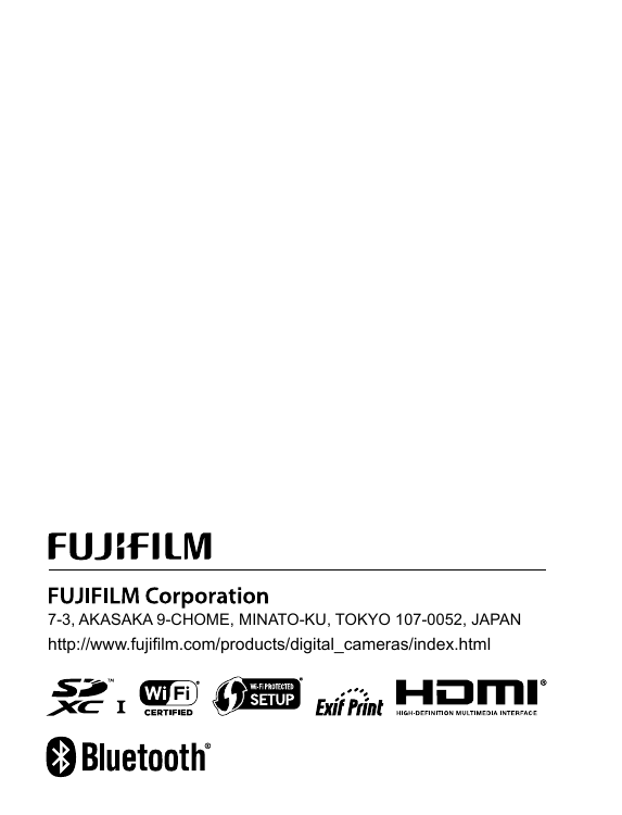 7-3, AKASAKA 9-CHOME, MINATO-KU, TOKYO 107-0052, JAPANhttp://www.fujifilm.com/products/digital_cameras/index.html