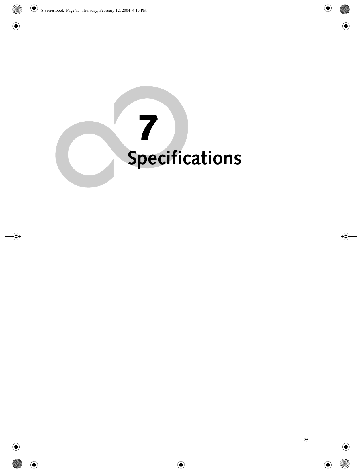 757SpecificationsS Series.book  Page 75  Thursday, February 12, 2004  4:15 PM