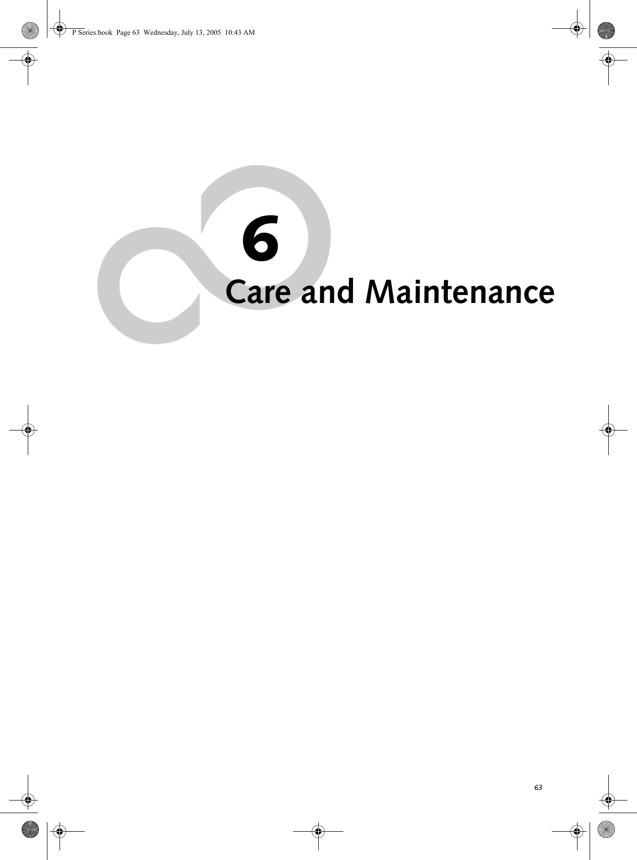 636Care and MaintenanceP Series.book  Page 63  Wednesday, July 13, 2005  10:43 AM