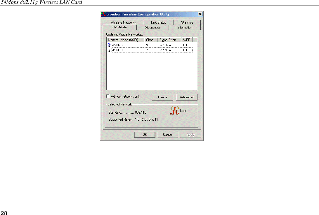 54Mbps 802.11g Wireless LAN Card 28  