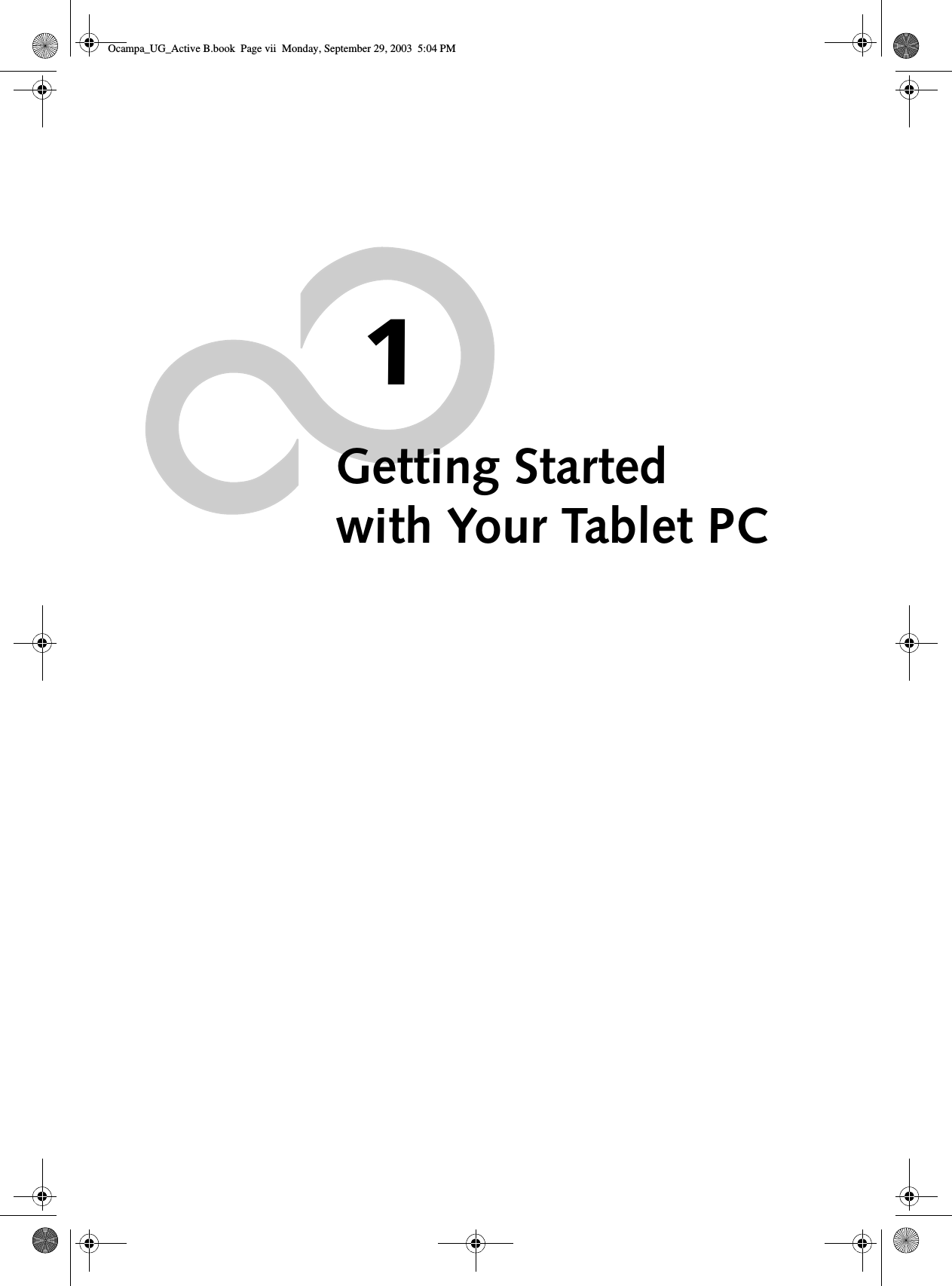 1Getting Started with Your Tablet PCOcampa_UG_Active B.book  Page vii  Monday, September 29, 2003  5:04 PM