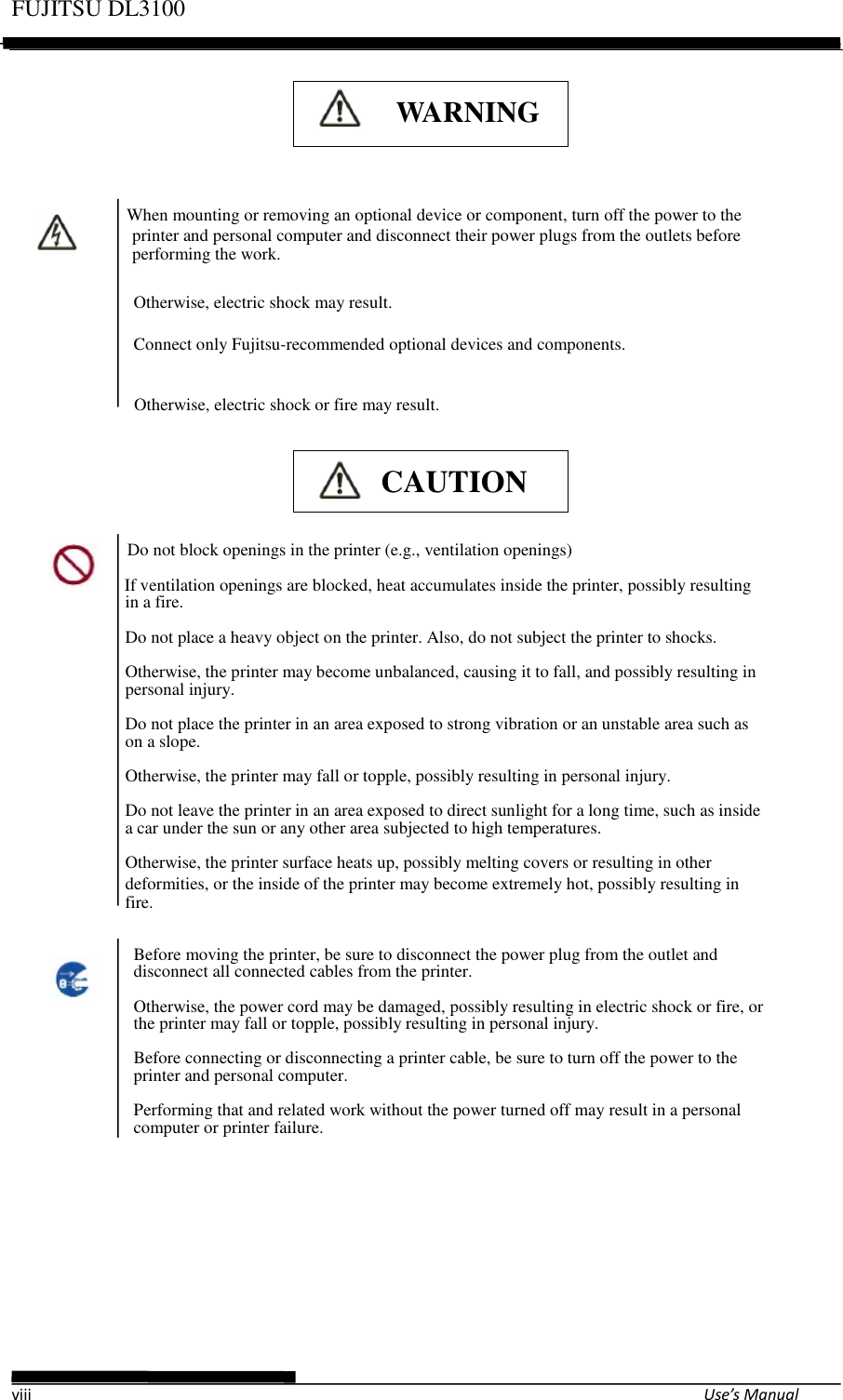 Page 12 of Fujitsu Isotec 021M33342A Dot Matrix Printer User Manual Part 1 of 2