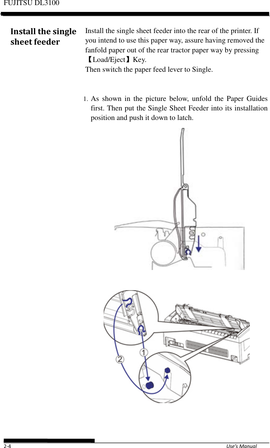 Page 28 of Fujitsu Isotec 021M33342A Dot Matrix Printer User Manual Part 1 of 2