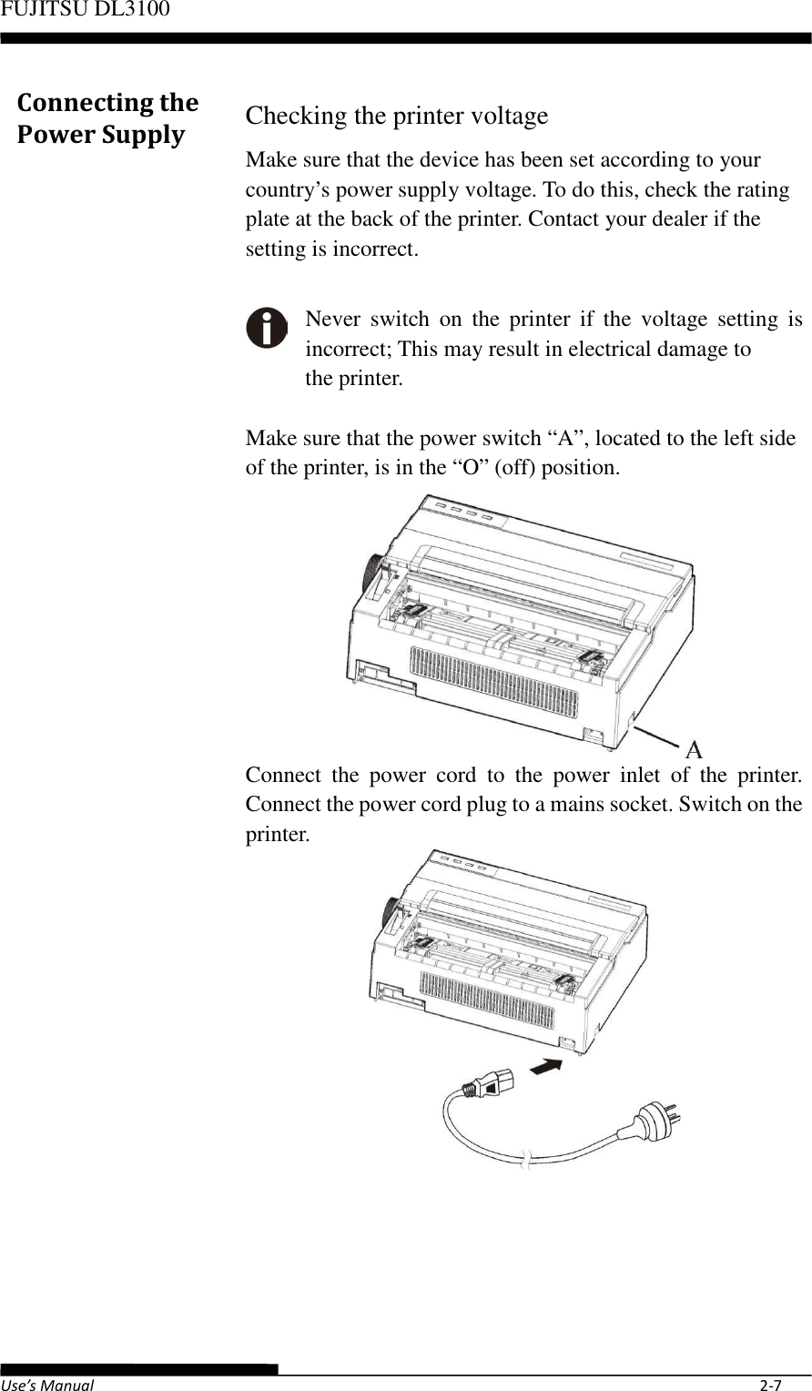 Page 31 of Fujitsu Isotec 021M33342A Dot Matrix Printer User Manual Part 1 of 2