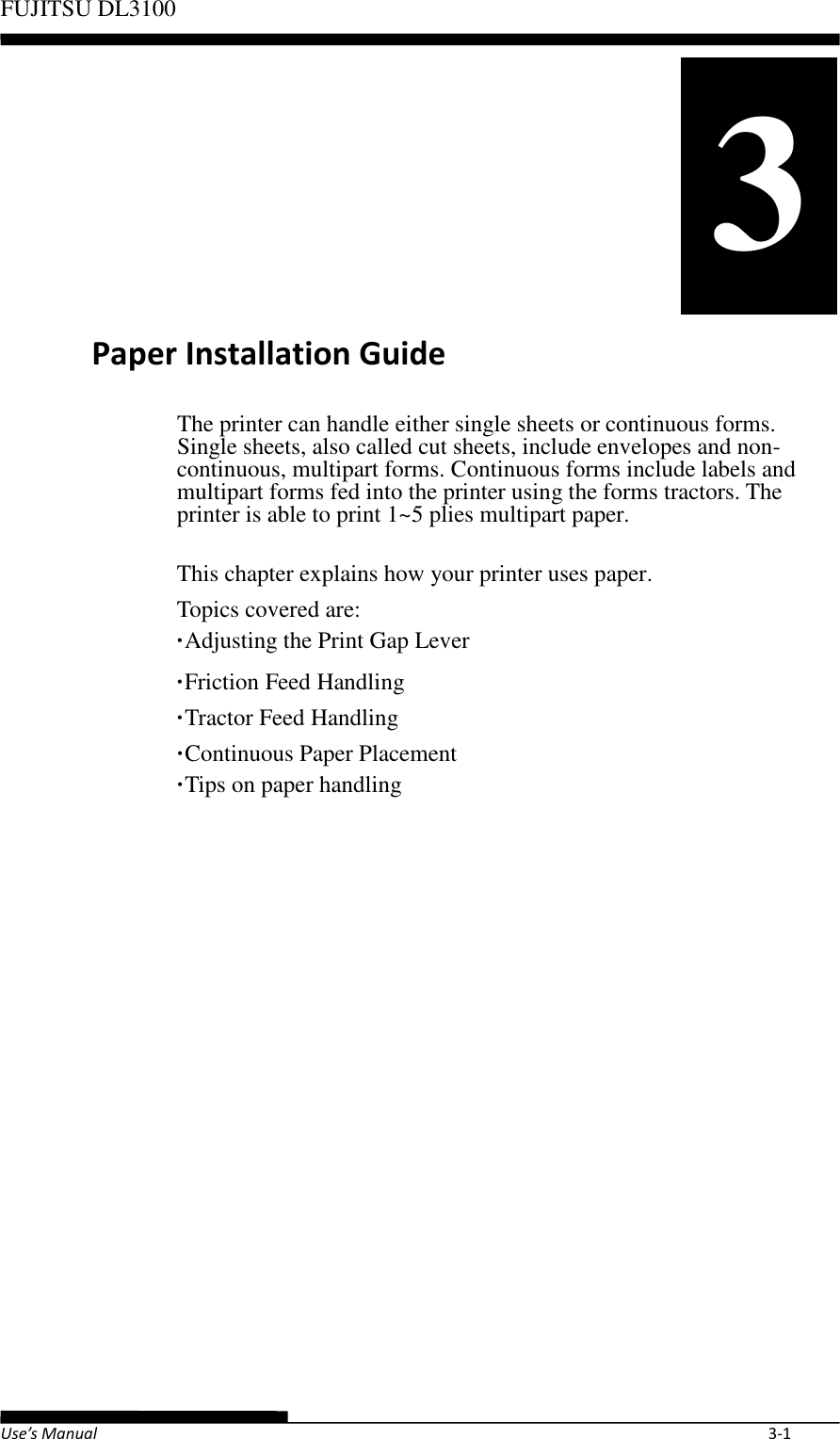 Page 33 of Fujitsu Isotec 021M33342A Dot Matrix Printer User Manual Part 1 of 2
