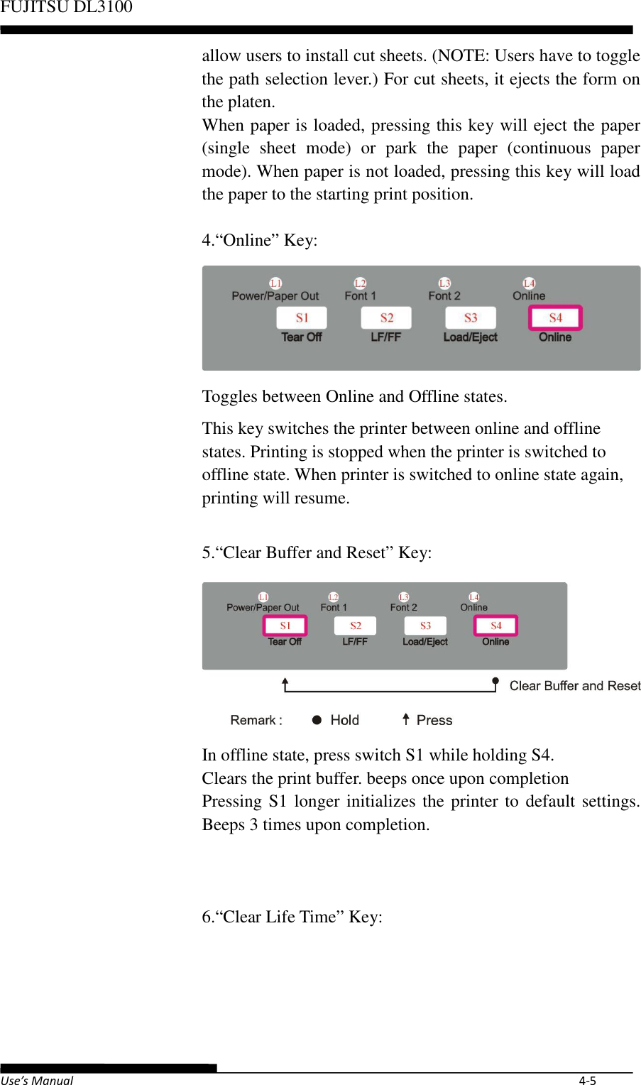 Page 43 of Fujitsu Isotec 021M33342A Dot Matrix Printer User Manual Part 1 of 2