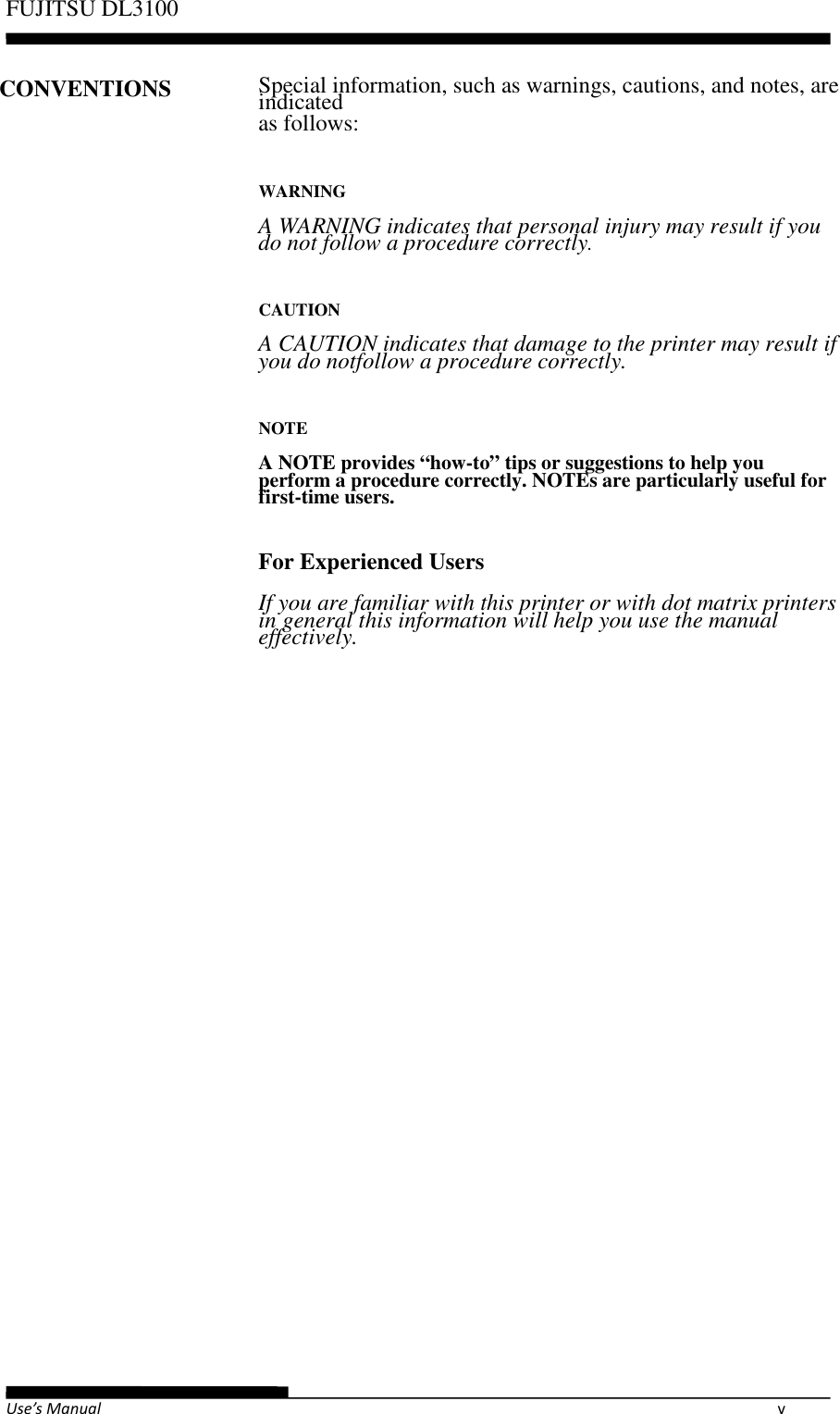 Page 9 of Fujitsu Isotec 021M33342A Dot Matrix Printer User Manual Part 1 of 2