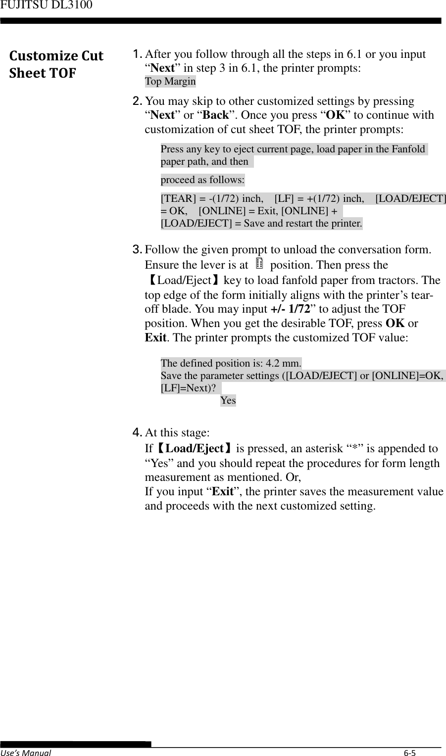 Page 95 of Fujitsu Isotec 021M33342A Dot Matrix Printer User Manual Part 1 of 2