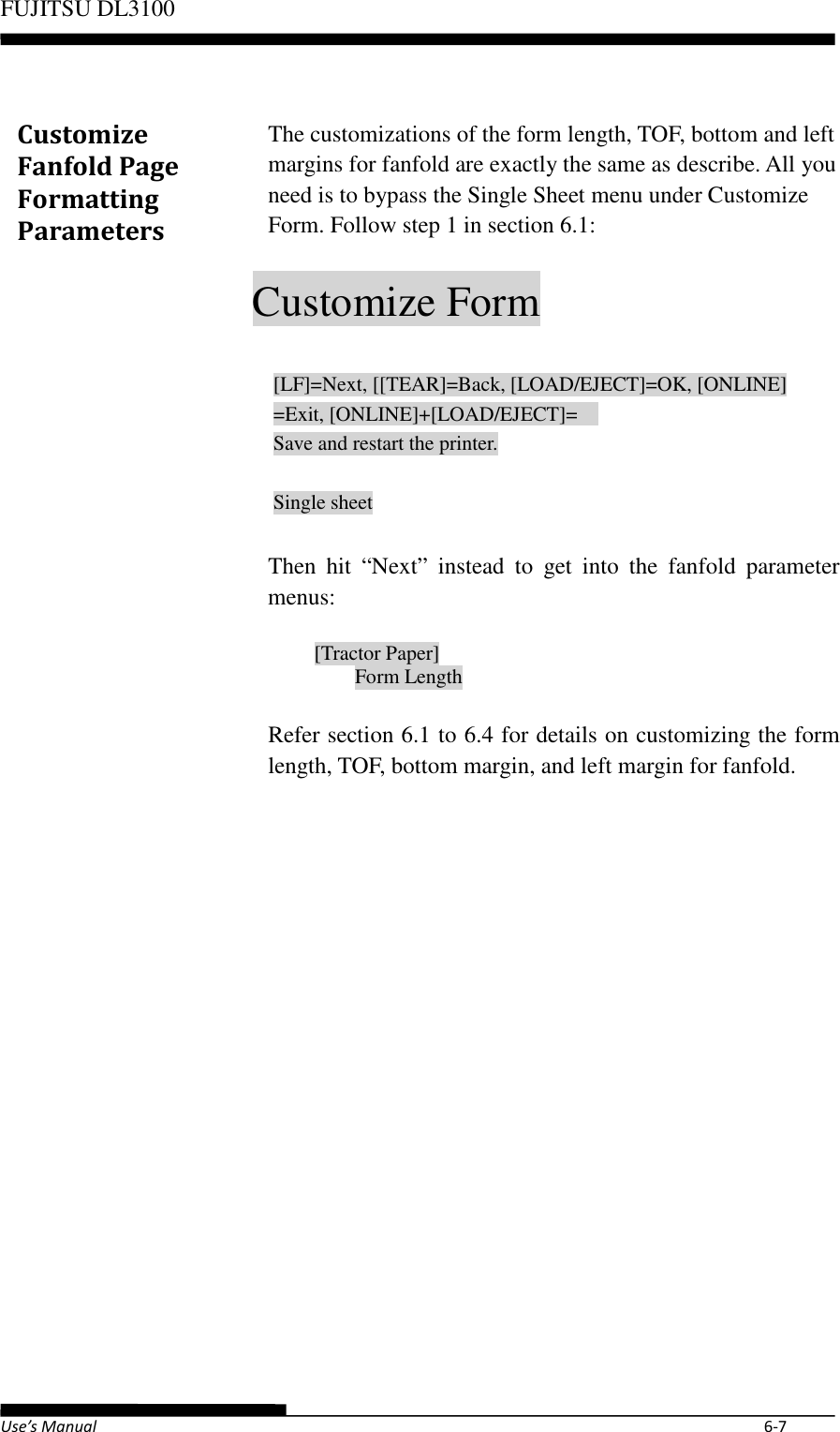 Page 97 of Fujitsu Isotec 021M33342A Dot Matrix Printer User Manual Part 1 of 2