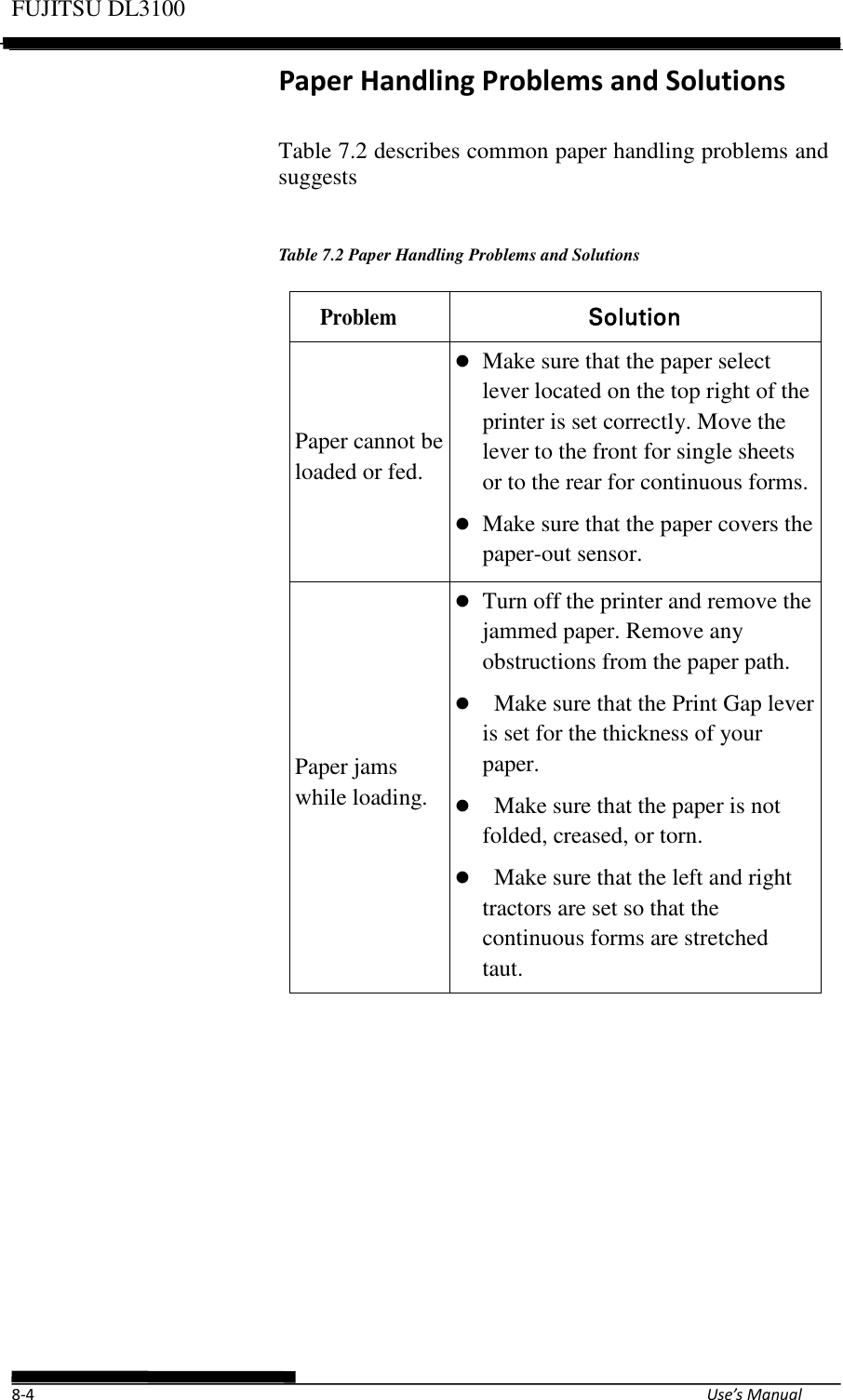 Page 10 of Fujitsu Isotec 021M33342A Dot Matrix Printer User Manual Part 2 of 2
