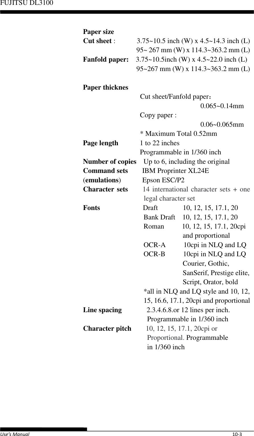 Page 19 of Fujitsu Isotec 021M33342A Dot Matrix Printer User Manual Part 2 of 2