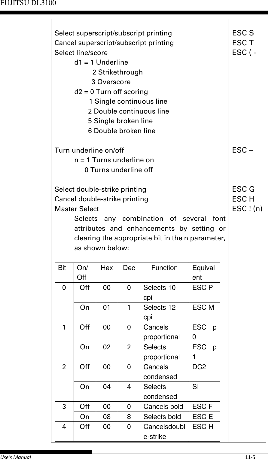 Page 33 of Fujitsu Isotec 021M33342A Dot Matrix Printer User Manual Part 2 of 2