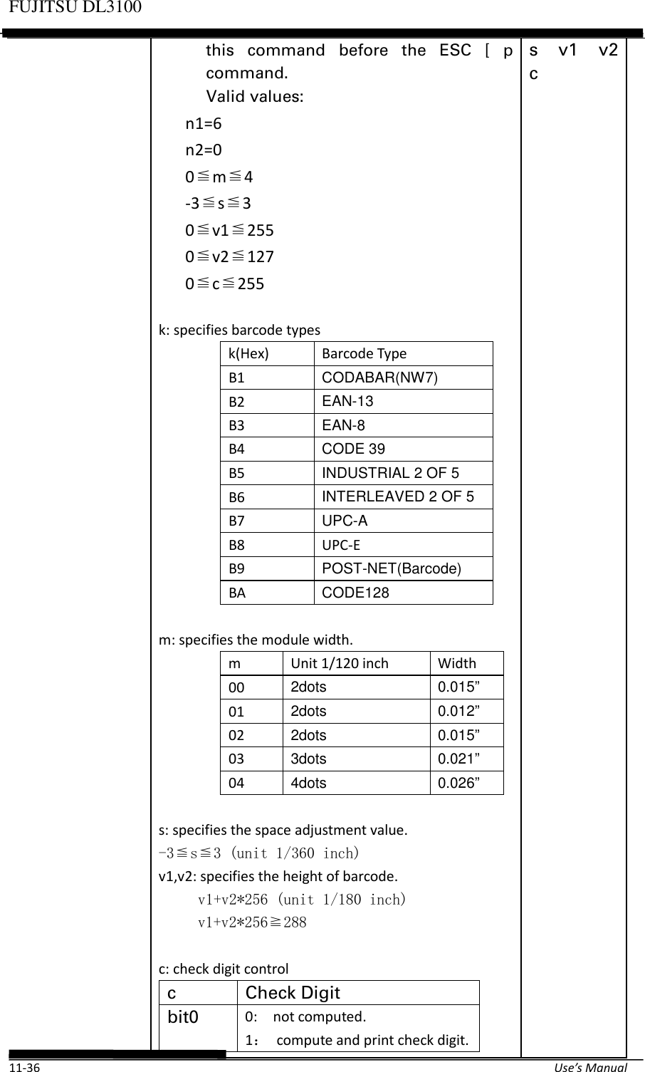Page 64 of Fujitsu Isotec 021M33342A Dot Matrix Printer User Manual Part 2 of 2