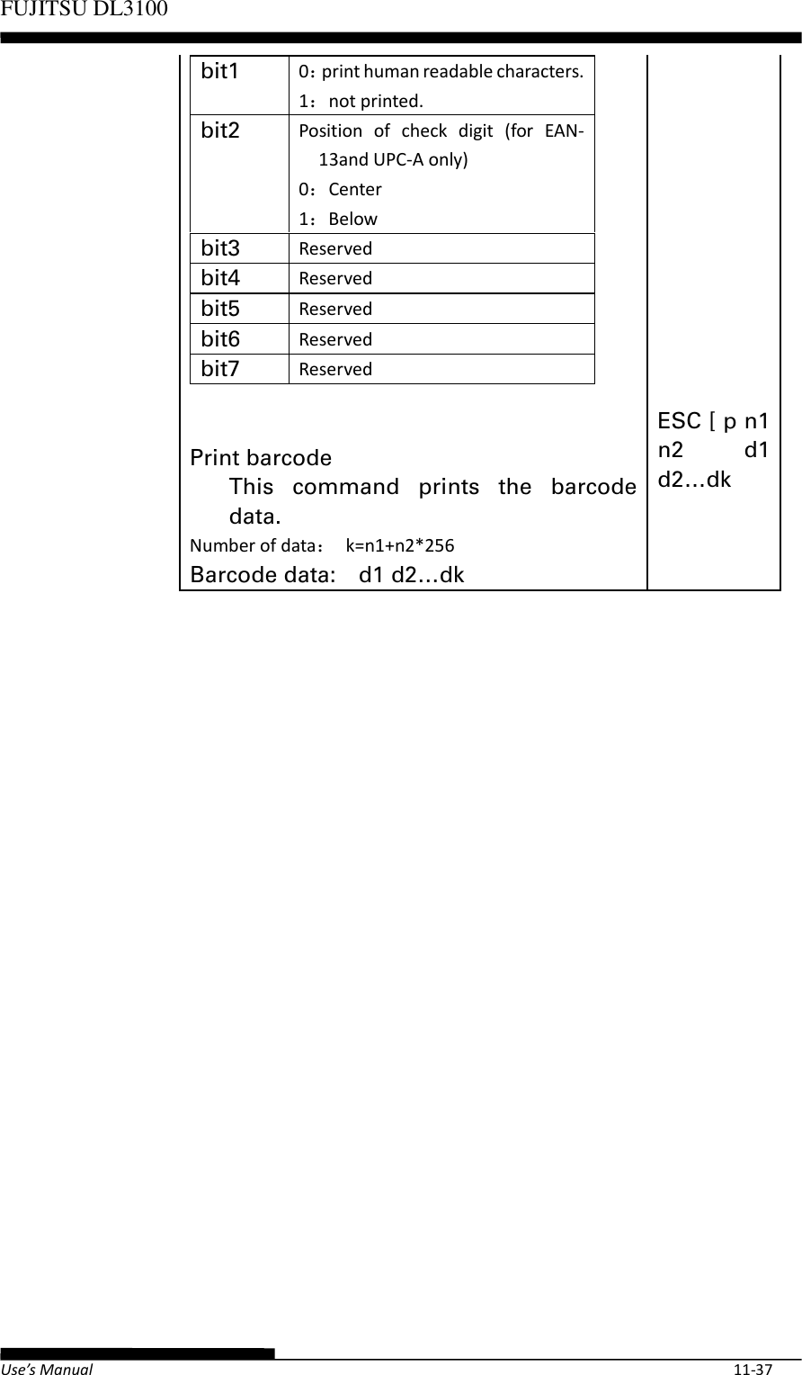 Page 65 of Fujitsu Isotec 021M33342A Dot Matrix Printer User Manual Part 2 of 2
