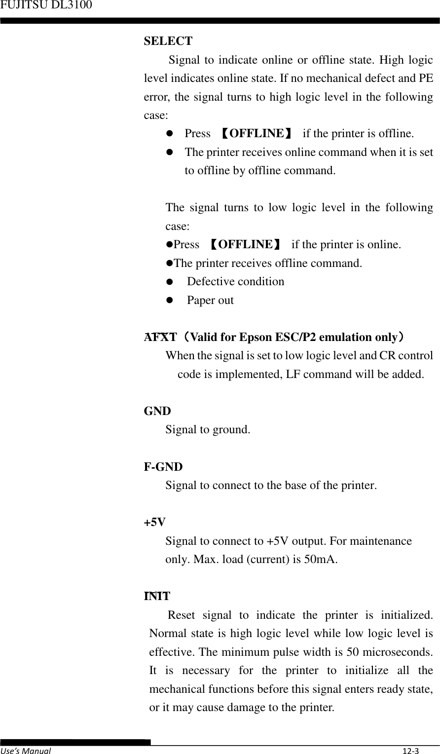 Page 75 of Fujitsu Isotec 021M33342A Dot Matrix Printer User Manual Part 2 of 2