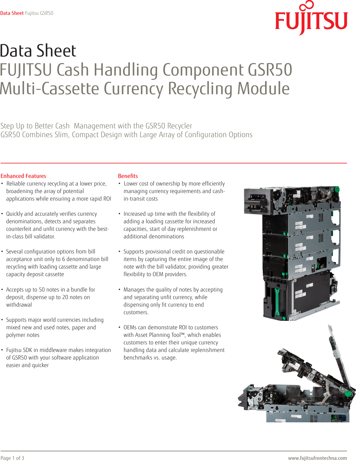 Page 1 of 3 - Fujitsu  GSR50 110117 DS US