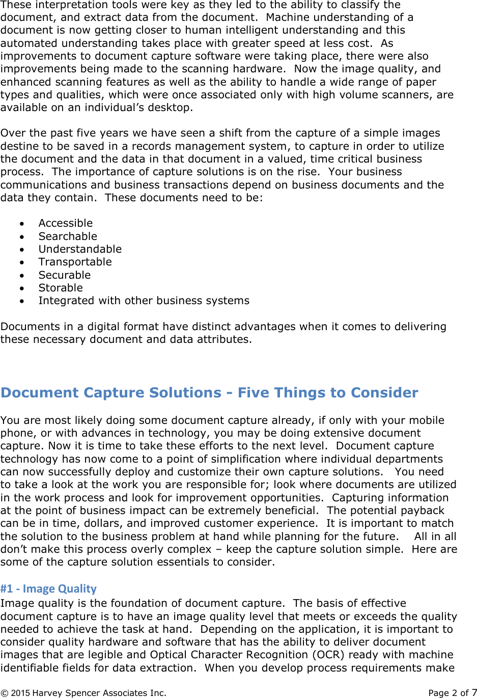 Page 2 of 7 - Fujitsu  Capture Solutions: The Value Of Simplicity Solutions - HSA