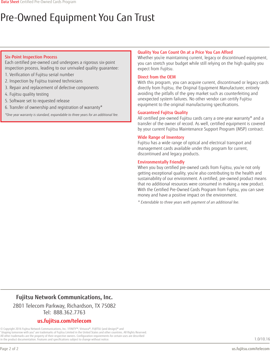 Page 2 of 2 - Fujitsu  Certified Pre-Owned Cards Program Certified-Pre-Owned-Cards-Program