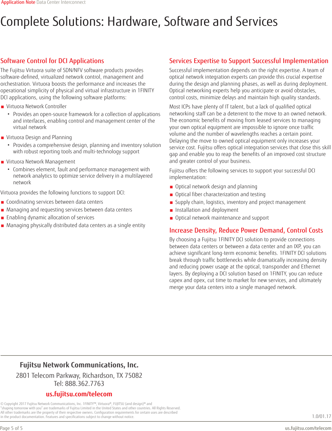 Page 5 of 5 - Fujitsu  Data Center Interconnect Data-Center-Interconnect-app-note