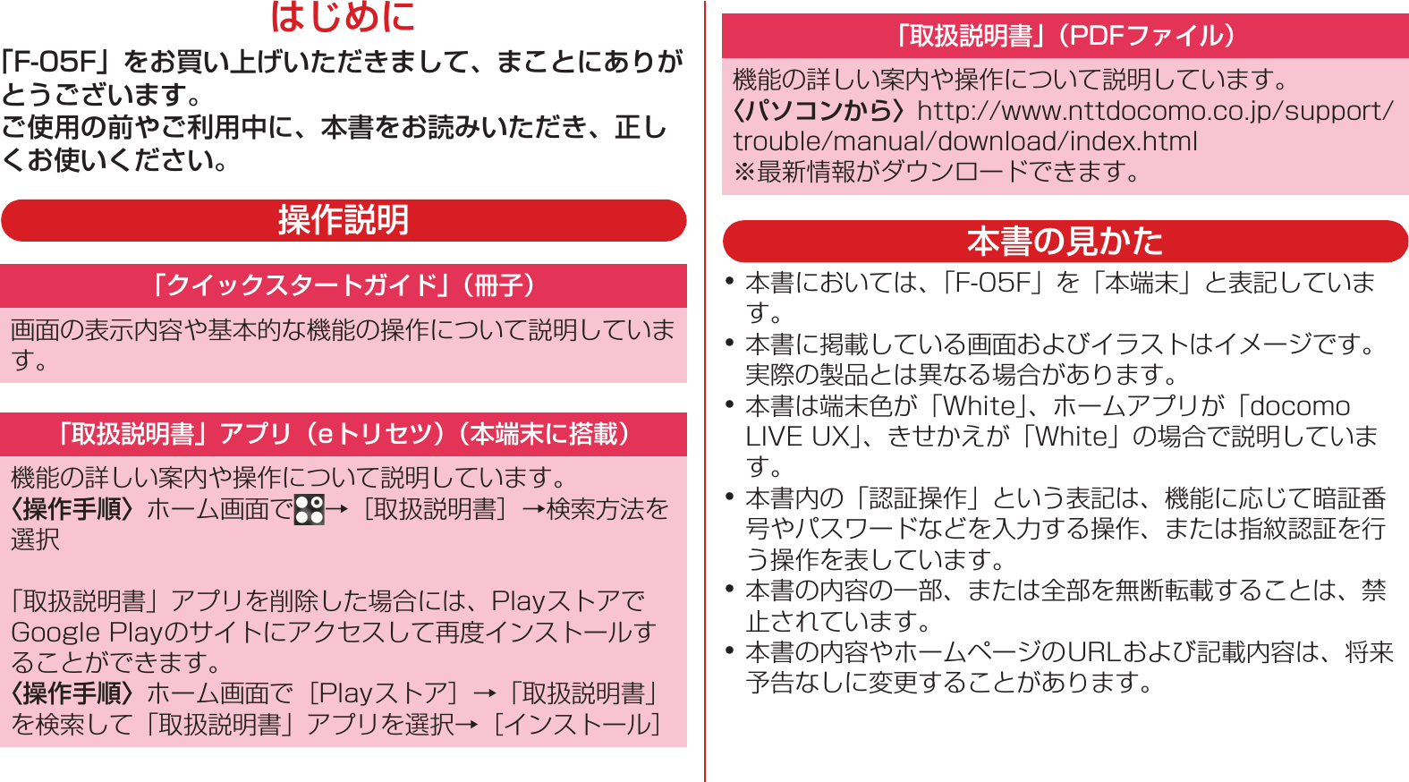 Page 2 of Fujitsu F05F Mobile Phone User Manual 13  UsersManual