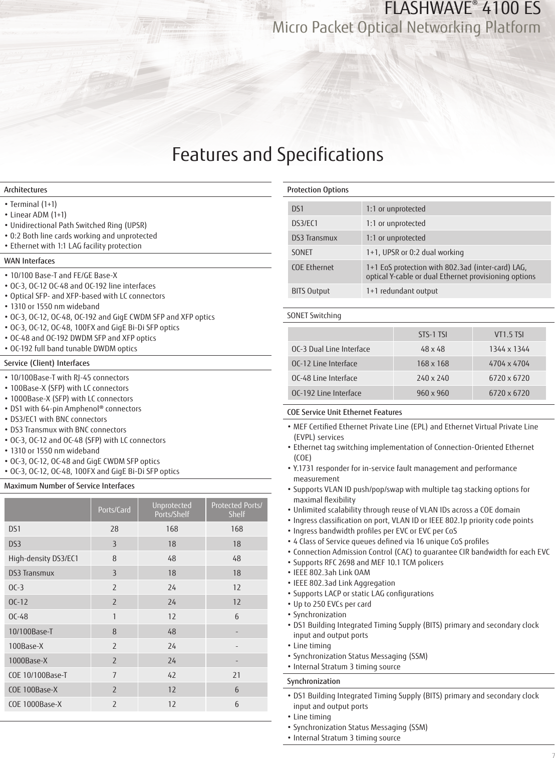 Page 7 of 8 - Fujitsu  FLASHWAVE 4100 ES FLASHWAVE4100ds
