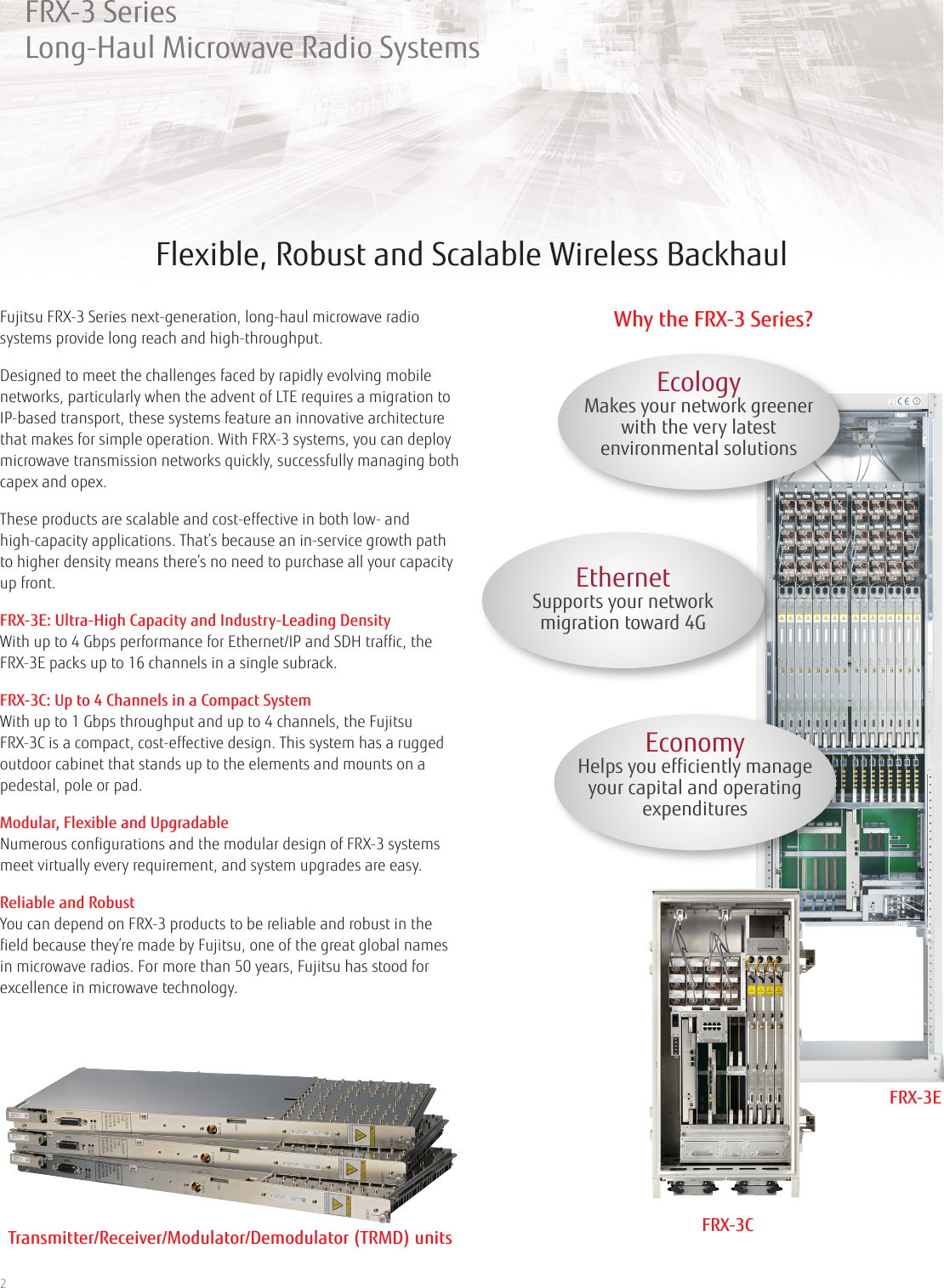 Page 2 of 5 - Fujitsu  FRX-3E Next-Generation Long-Haul Microwave Radio System FRX3Emicrowave