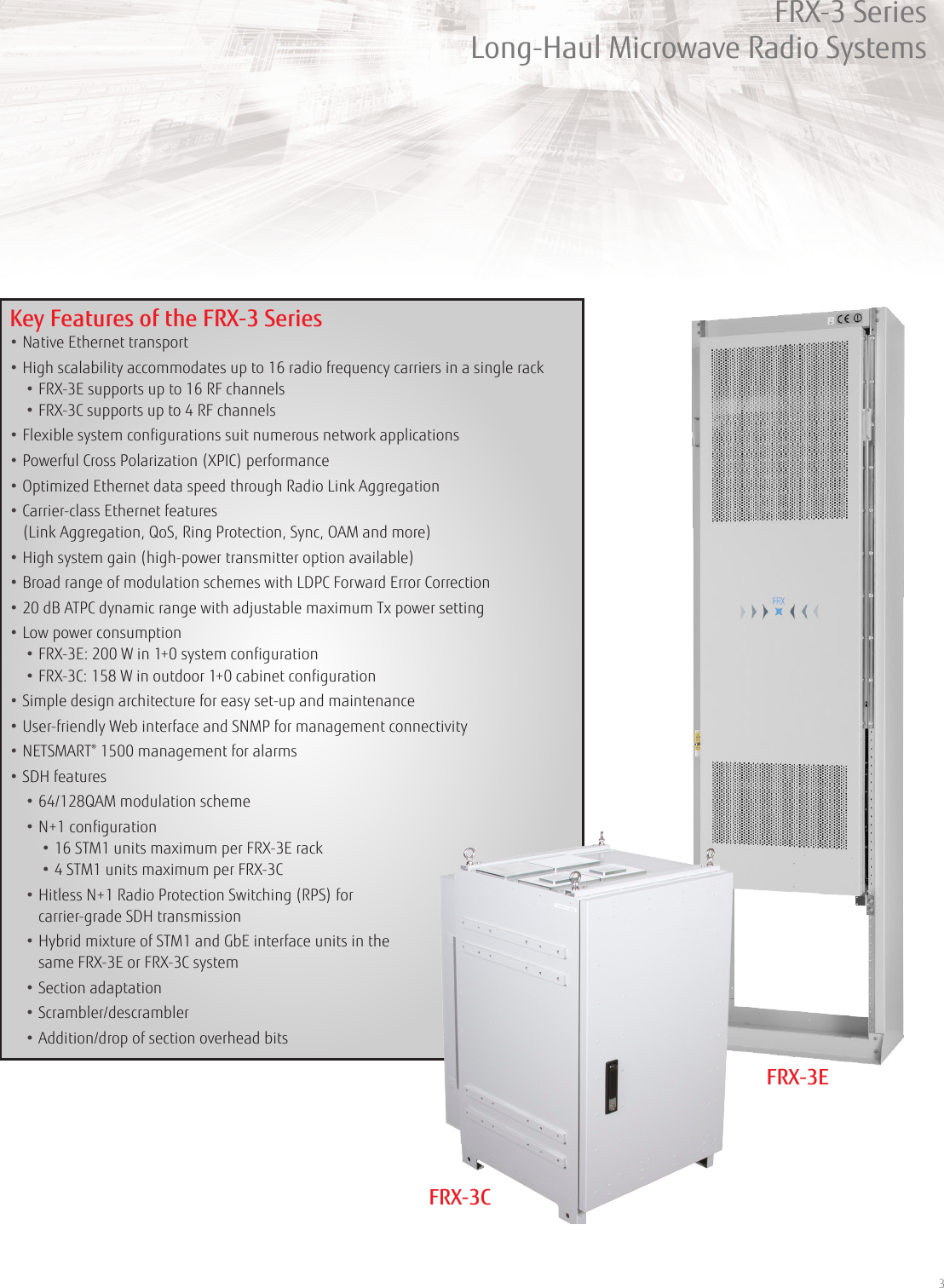 Page 3 of 5 - Fujitsu  FRX-3E Next-Generation Long-Haul Microwave Radio System FRX3Emicrowave