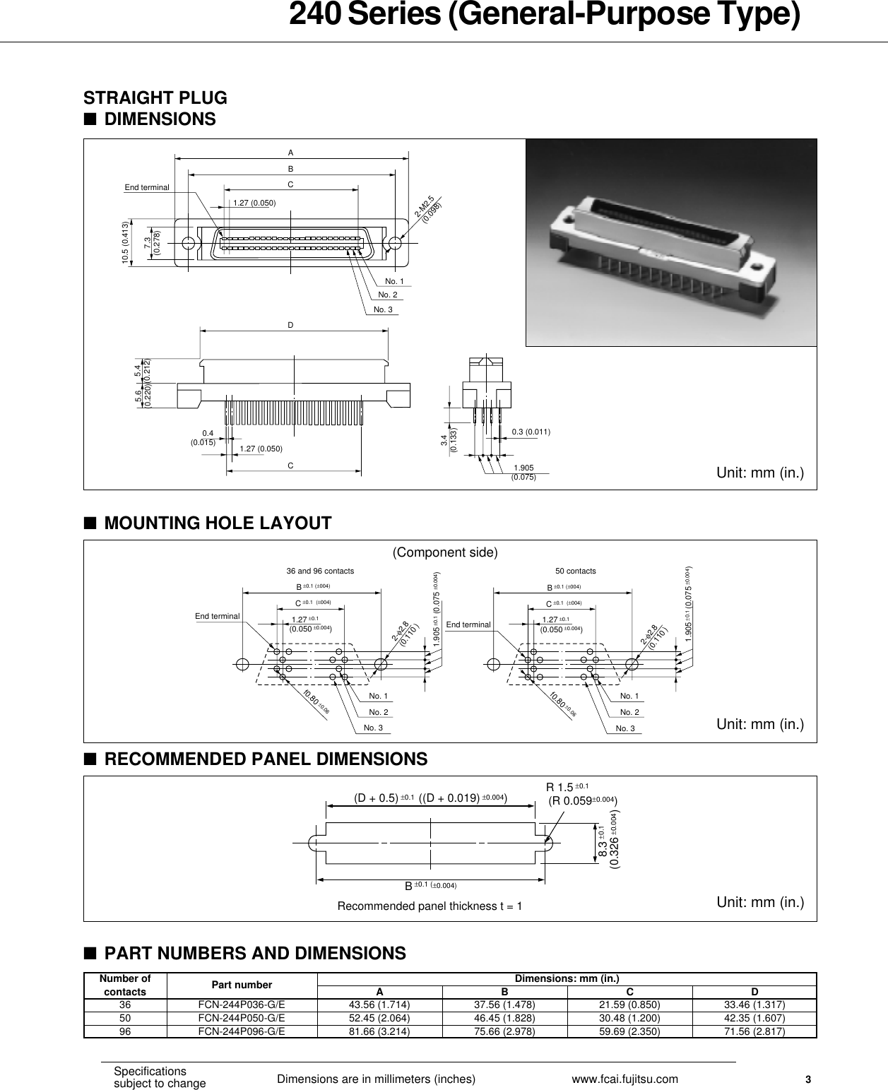 Page 3 of 12 - Fujitsu Fujitsu-Connection-240-Users-Manual- 240 GP Series  Fujitsu-connection-240-users-manual