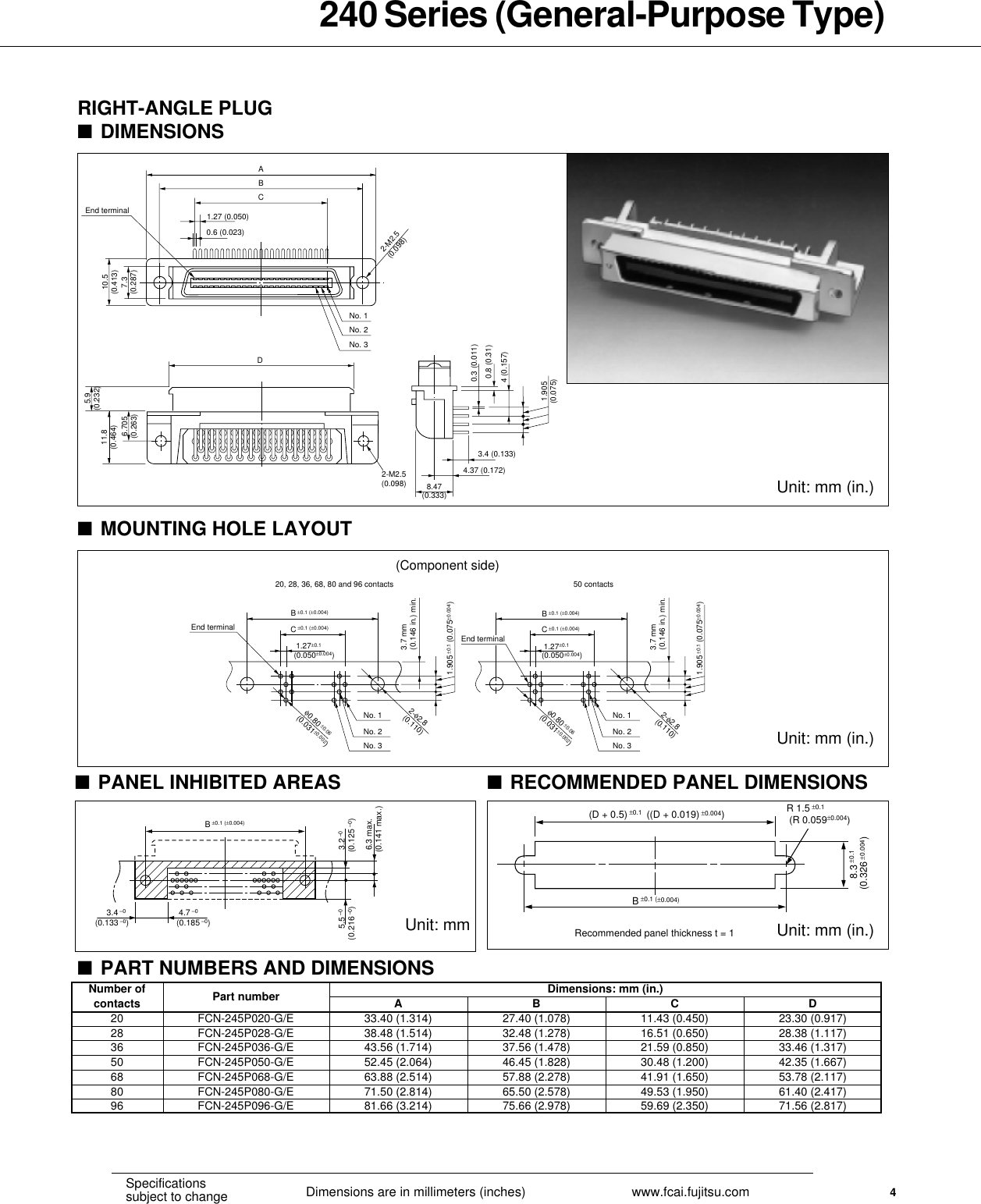 Page 4 of 12 - Fujitsu Fujitsu-Connection-240-Users-Manual- 240 GP Series  Fujitsu-connection-240-users-manual