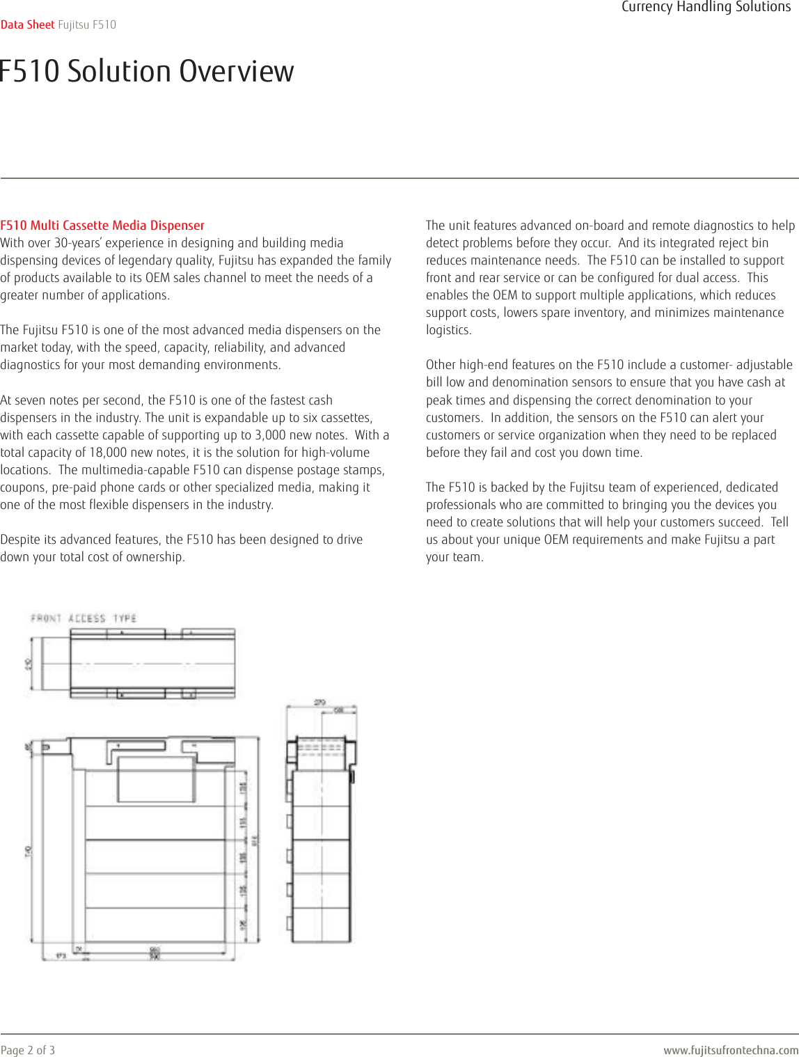 Page 2 of 3 - Fujitsu Datasheet US F510
