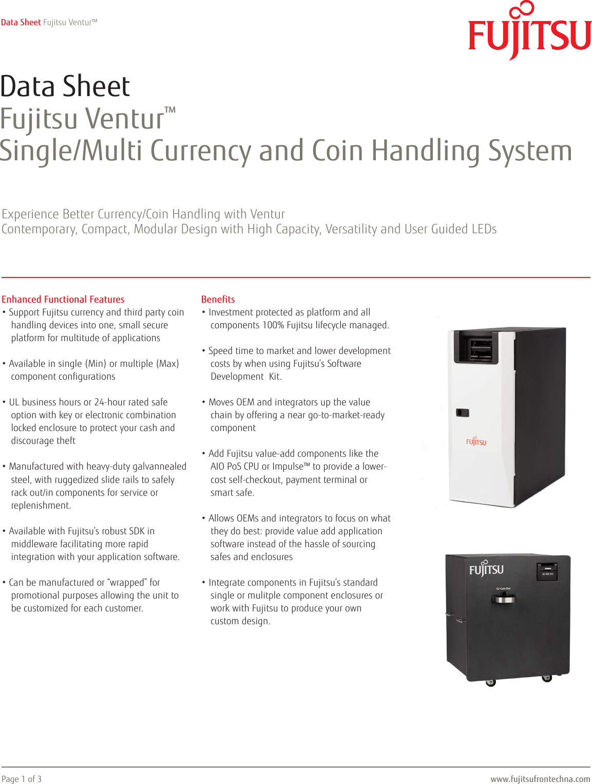 Page 1 of 3 - Fujitsu  Ventur Datasheet US 121117
