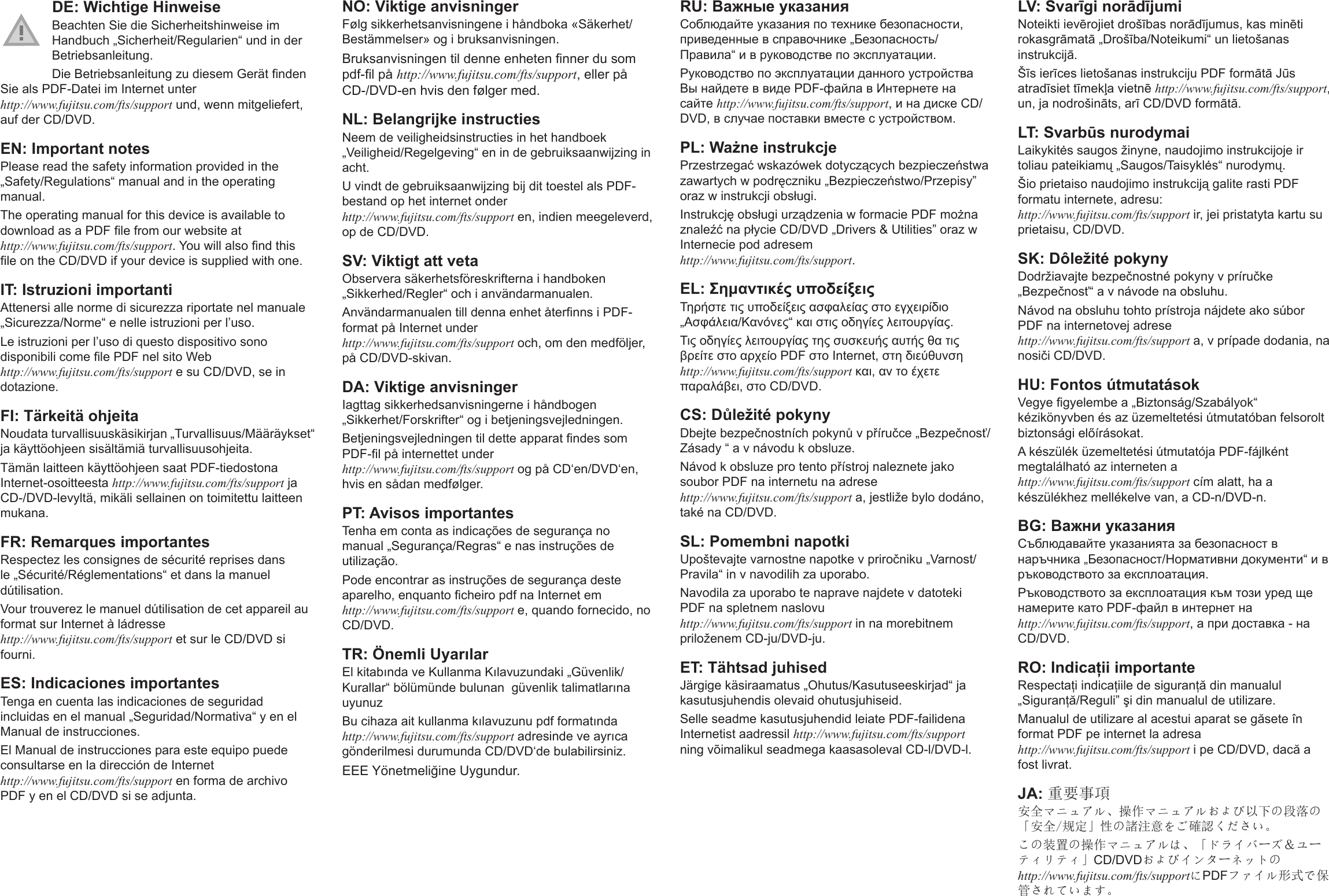 Page 2 of 2 - Fujitsu Fujitsu-Stylistic-M702-Quick-Start-Manual- 440-N00420 Fujitsu-stylistic-m702-quick-start-manual