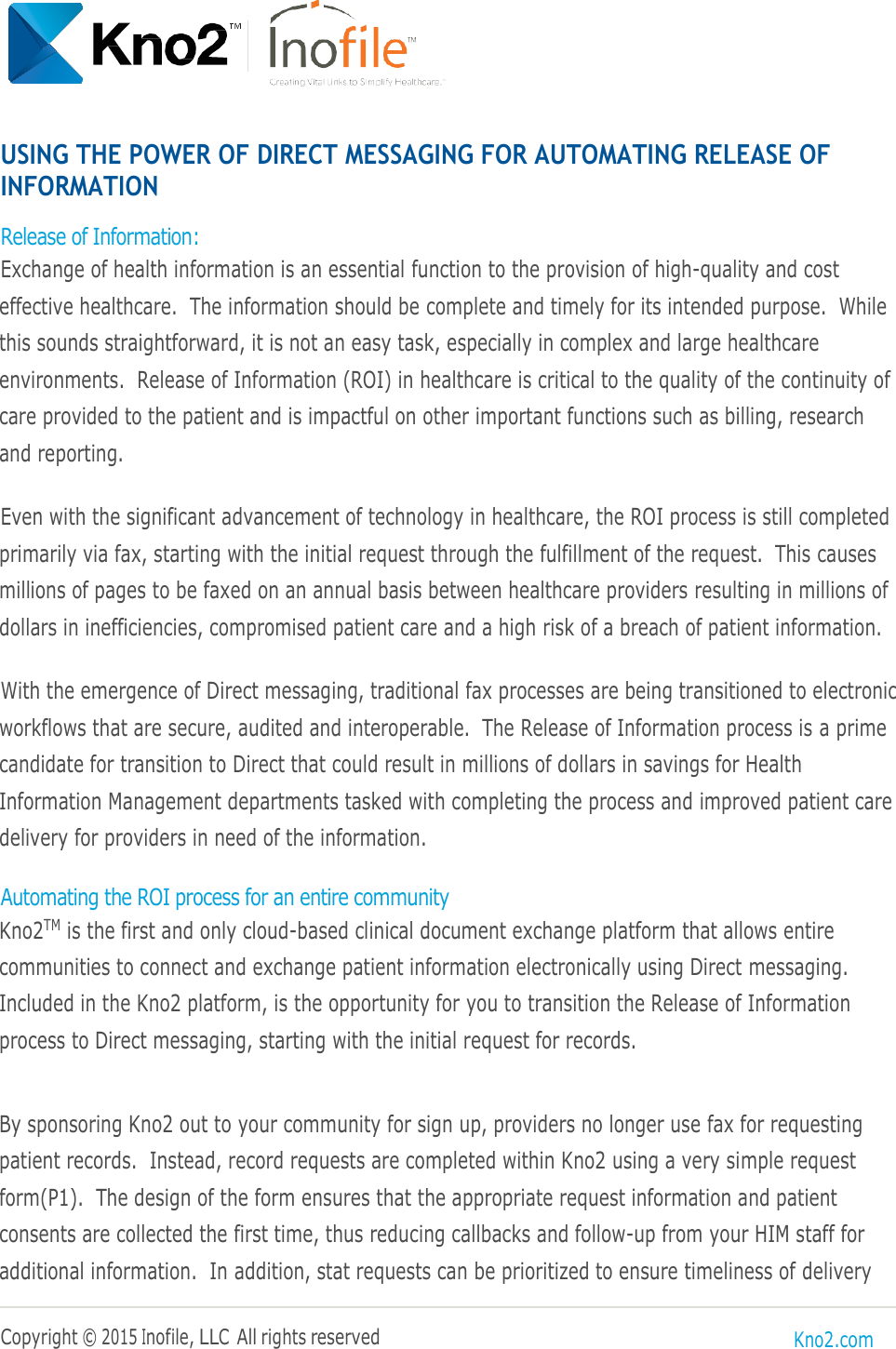 Page 1 of 3 - Fujitsu Kno2 Direct Messaging - Patient Record Requests Healthcare READ MORE Records Request Overview