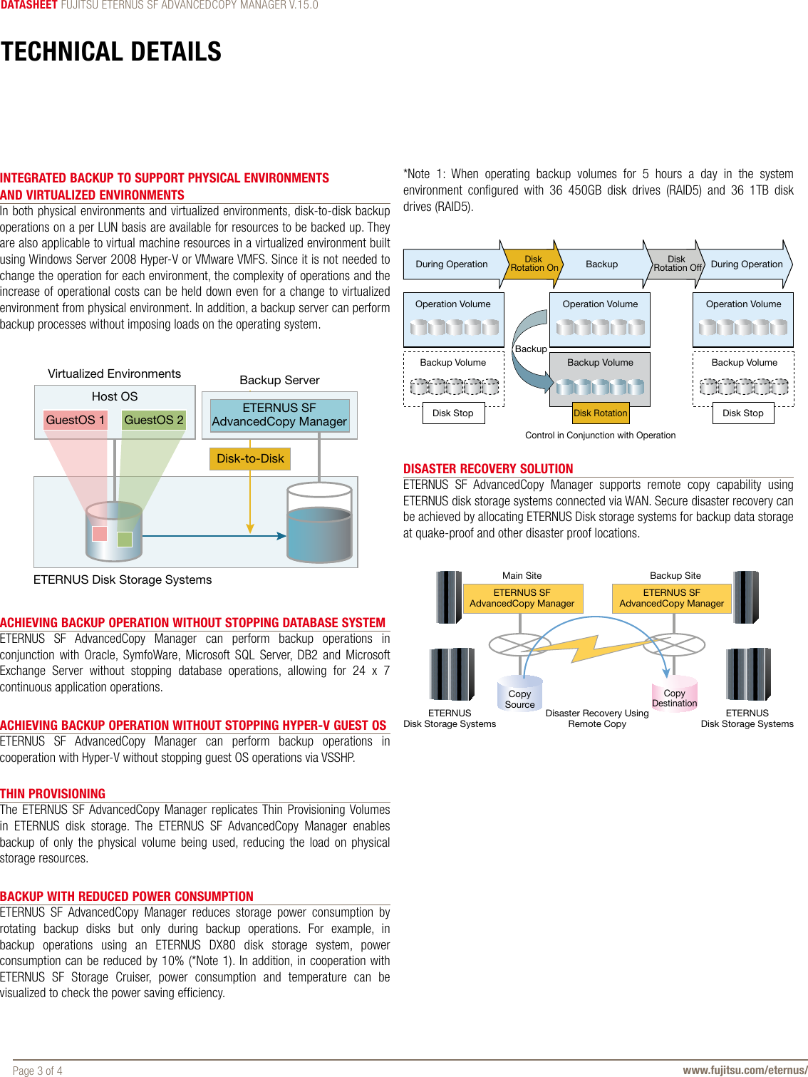 Page 3 of 4 - Fujitsu ETERNUS-AdvancedCopy-Manager-datasheet ETERNUS SF Advanced Copy Manager Data Sheet Storage-Software-ETERNUS-Advanced Copy-Manager-datasheet