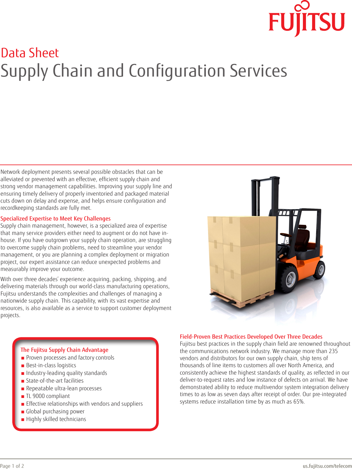 Page 1 of 2 - Fujitsu  Supply Chain And Configuration Services Supply-Chain-and-Configuration-Services