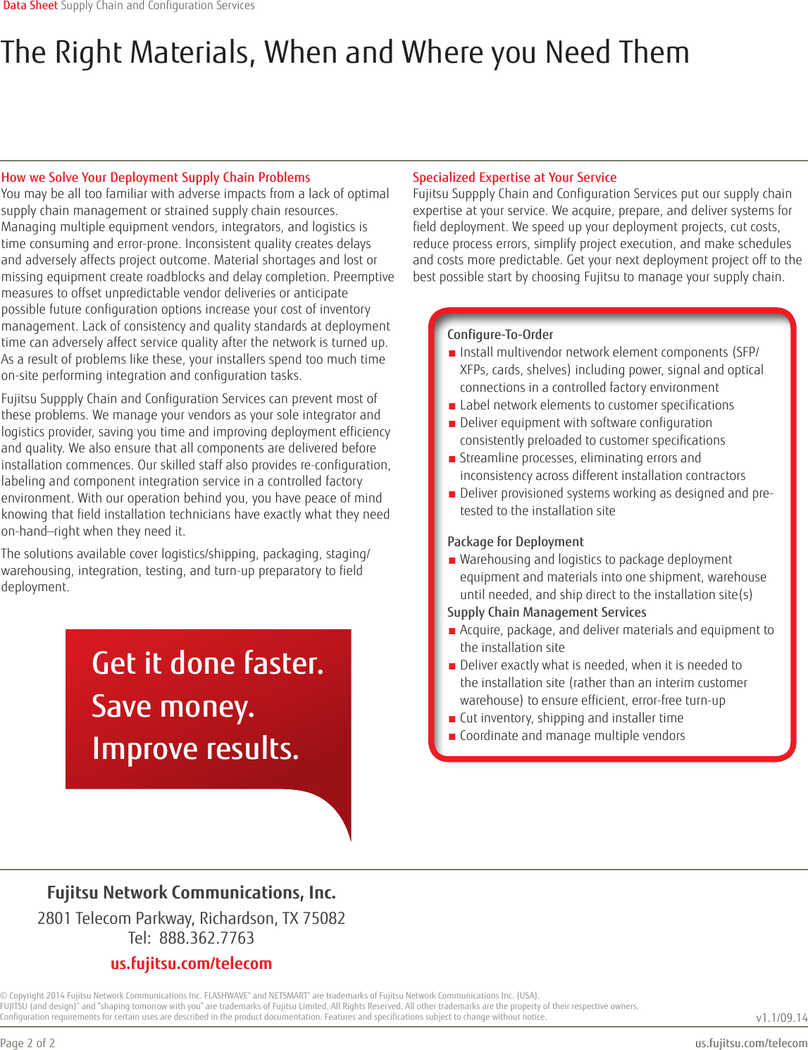 Page 2 of 2 - Fujitsu  Supply Chain And Configuration Services Supply-Chain-and-Configuration-Services