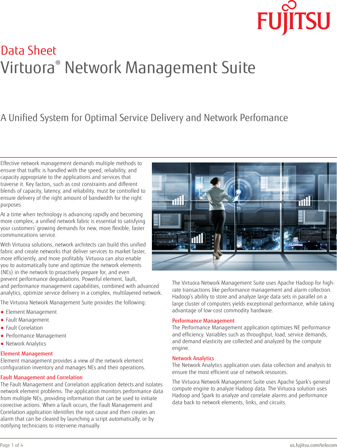 Page 1 of 4 - Fujitsu  Virtuora Network Management Suite Virtuora-Network-Management-Suite