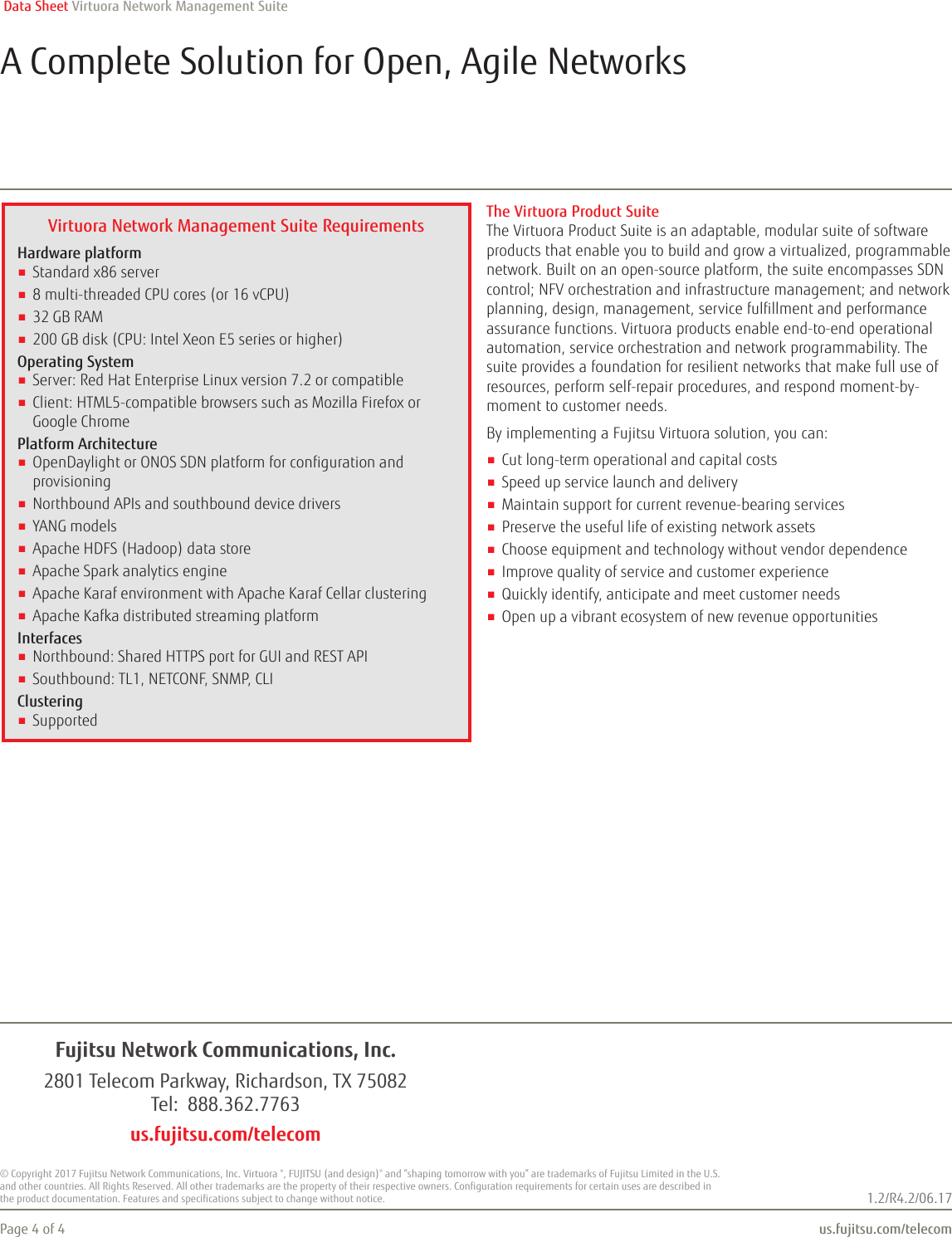 Page 4 of 4 - Fujitsu  Virtuora Network Management Suite Virtuora-Network-Management-Suite