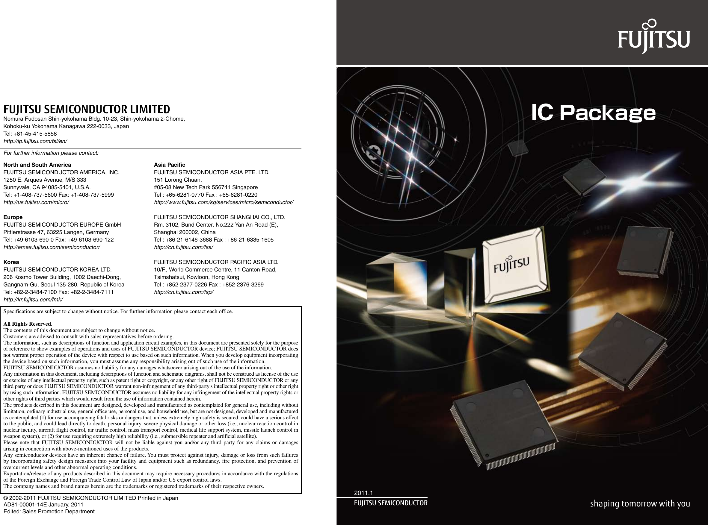 Page 1 of 10 - Fujitsu AD81-00001-14E IC Package A810000114e