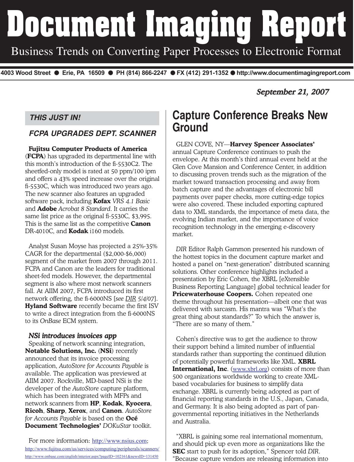Page 1 of 8 - Fujitsu DIR 9-21-07 FCPA Upgrades Dept. Scanner Dir-092107 Review