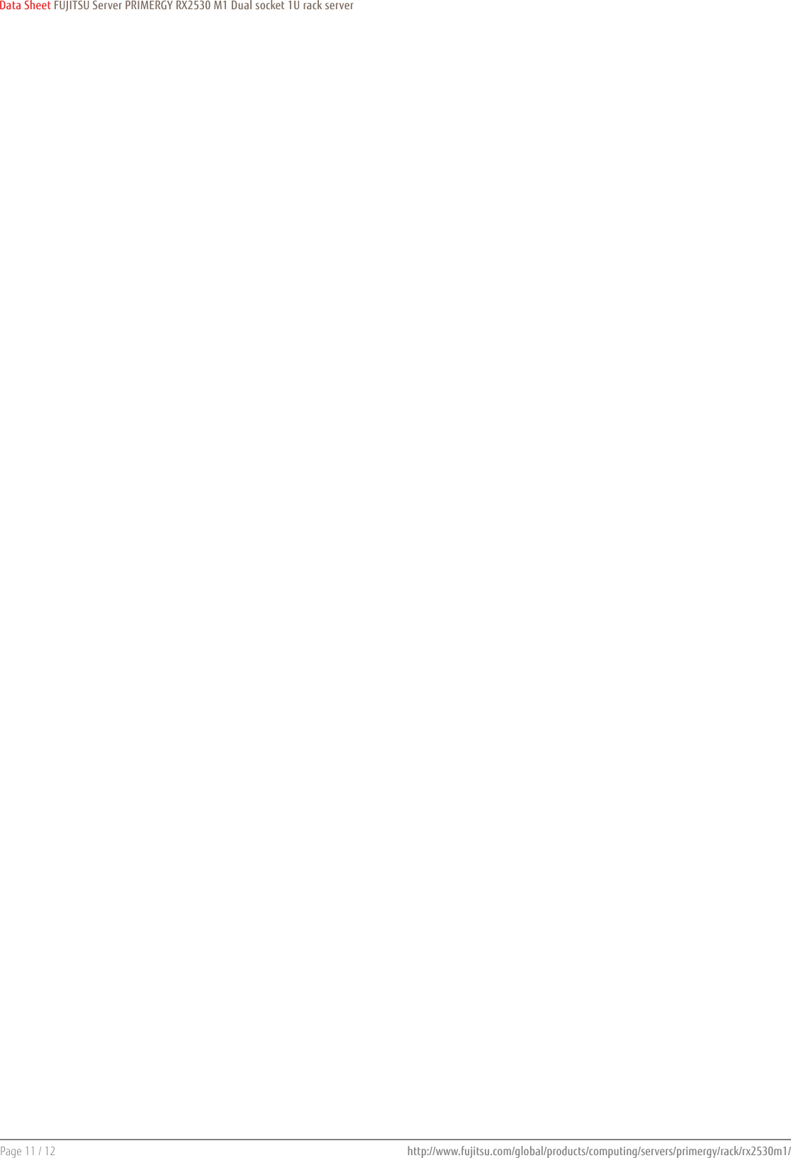 Page 11 of 12 - Fujitsu  PRIMERGY RX2530 M1 Data Sheet Ds-py-rx2530-m1