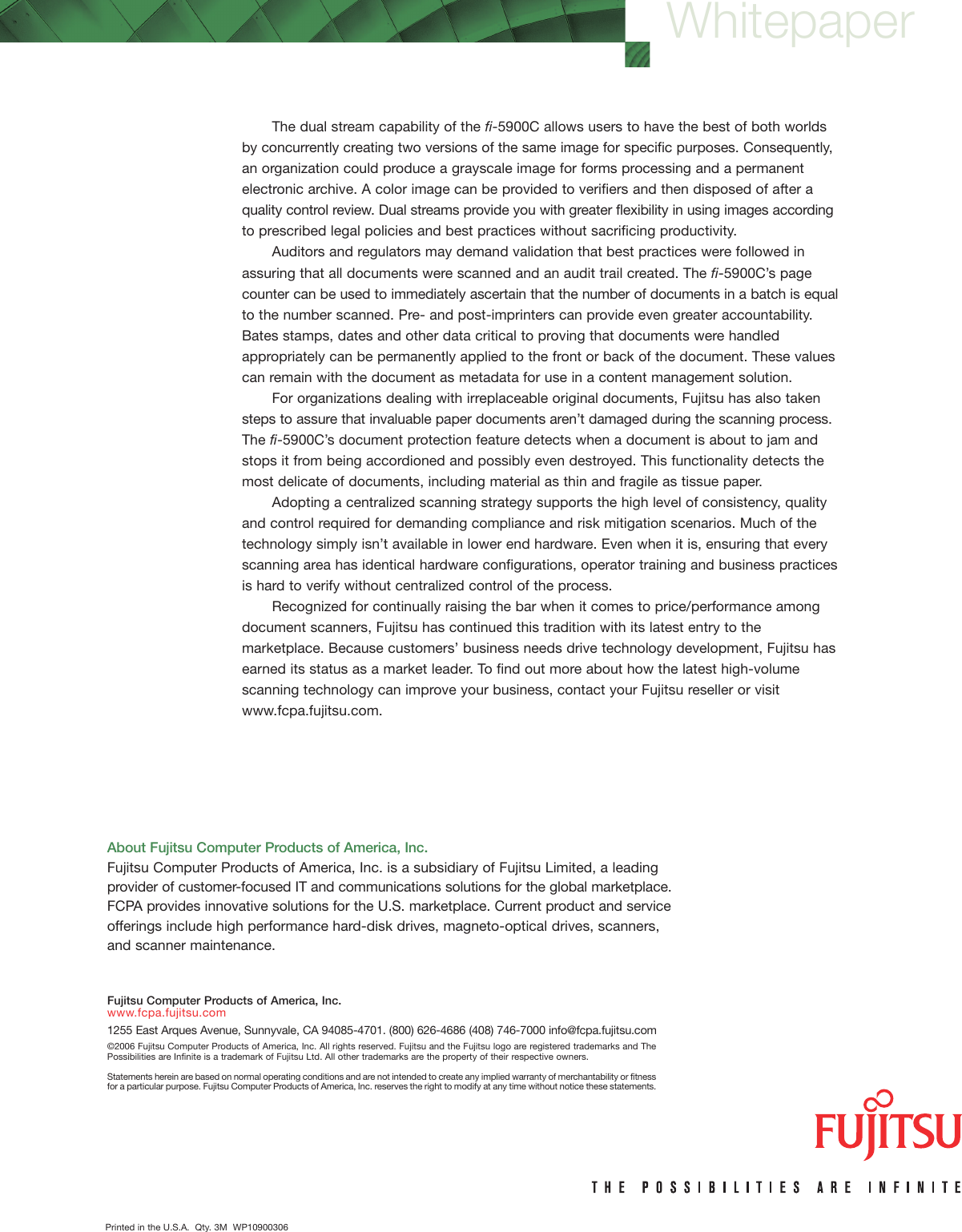 Page 4 of 4 - Fujitsu WP_fi-5900Csinglepage How  Scanners Affect Productivity And Compliance Fi-5900c Wp